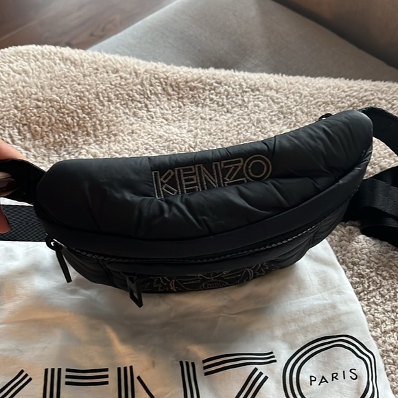 KENZO - Black Nylon Mini Bum Bag - Picture 2 of 5